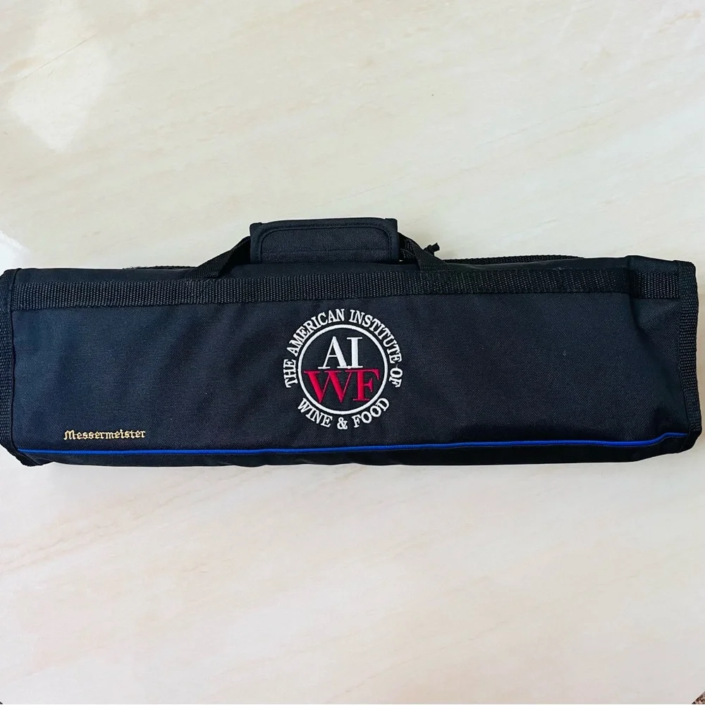 American Institute of Wine&Food Custom Chef Knives BBQ Roll Bag by Messermeister